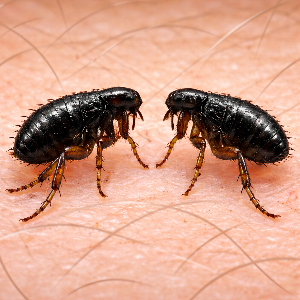 cat fleas in human or dogs and cats